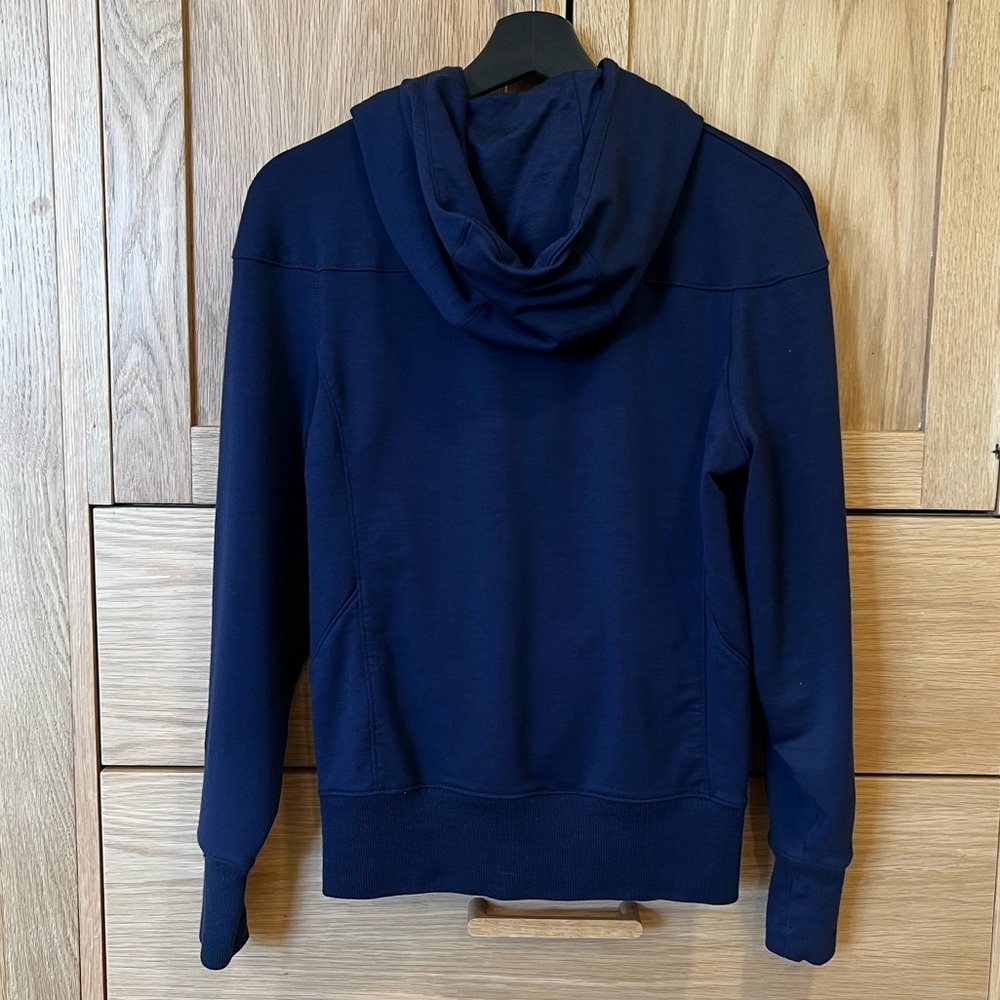 Ibex Women’s Merino Wool Hoodie Sweatshirt Navy Blue Size Small Outdoor Active - Picture 5 of 5